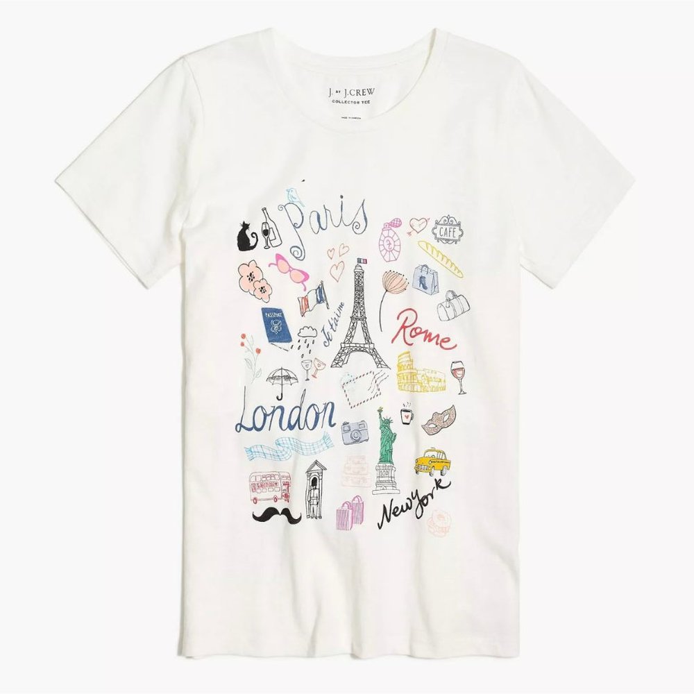 J. Crew RARE Colorful "Fun Travel Destination"